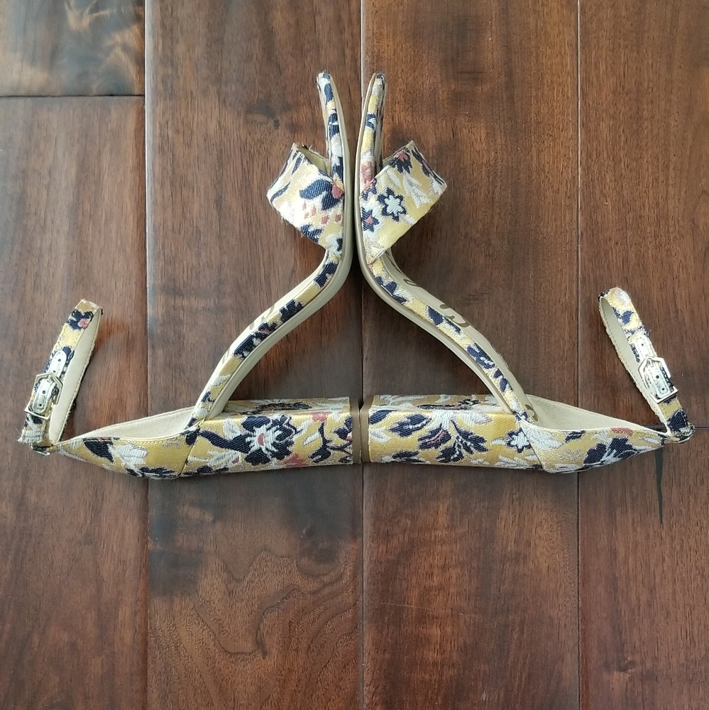 Sam Edelman Yellow and Blue Floral Sandals - Picture 3 of 9